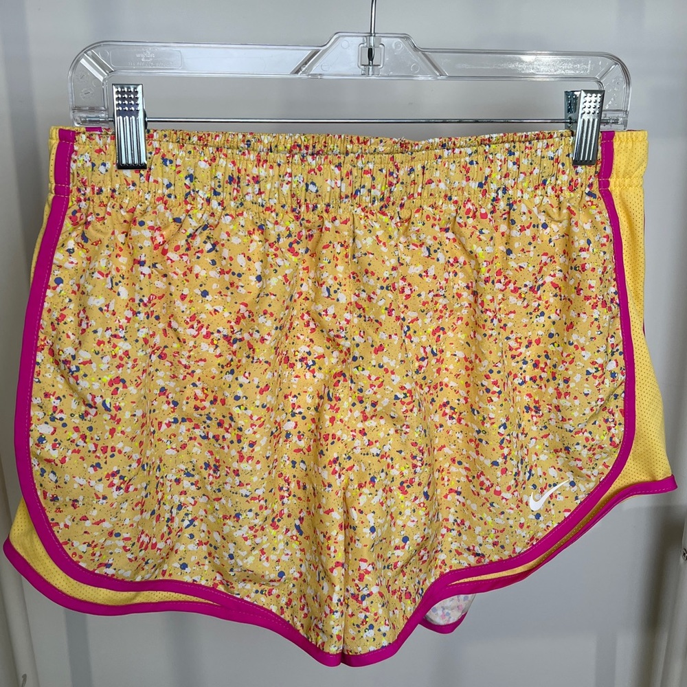 Nike dri-fit floral lined shorts, size M